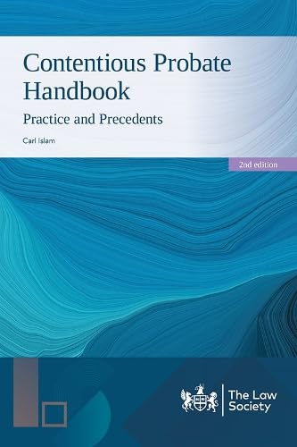 Blue book cover: “Contentious Probate Handbook,” 2nd edition.