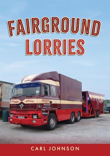 Book cover featuring a red and brown fairground lorry with text.