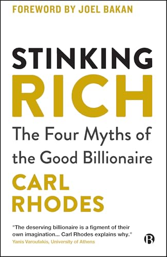Book cover: "Stinking Rich" by Carl Rhodes, with yellow and black text.