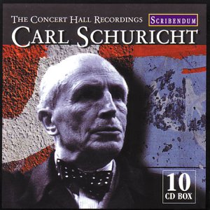 CD cover featuring a black and white portrait of conductor Carl Schuricht.
