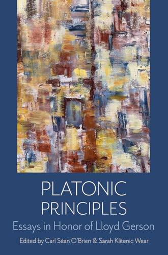 Book cover with abstract painting and title "Platonic Principles.