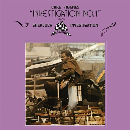 Album cover for Carl Holmes’ “Investigation No. 1” featuring a guitarist.