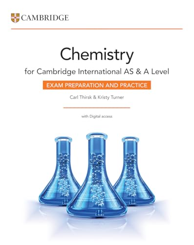 Chemistry textbook cover with blue lab flasks and text details.