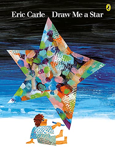 Book cover: Colorful painted star with a child drawing below.