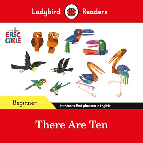 Ladybird Reader cover featuring colorful illustrations of ten birds.