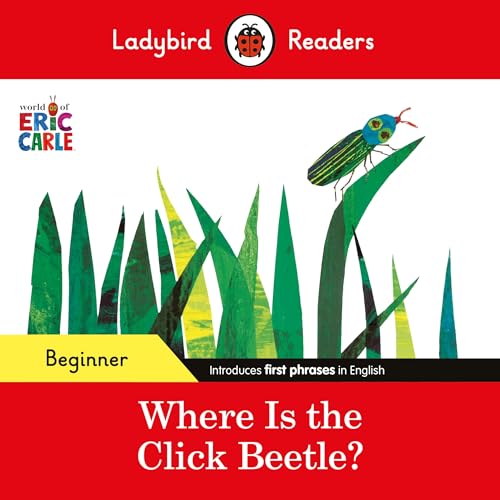 Ladybird book cover with colorful illustration of a green beetle on grass.
