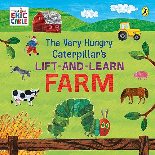 “The Very Hungry Caterpillar’s Lift and Learn: Farm” book cover with farm animals.