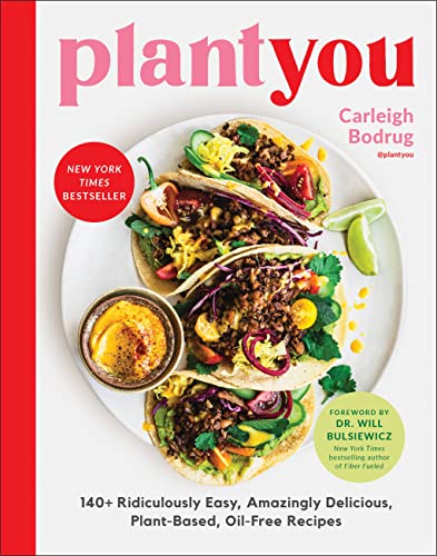 Book cover for "PlantYou" featuring colorful tacos and plant-based recipes.