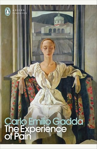 Book cover: painting of a woman seated before a landscape.