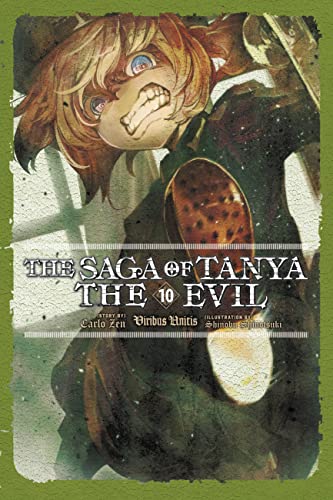 Anime-style illustration of a young blonde girl with a fierce expression on a book.