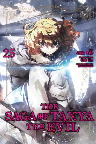 Manga cover: blonde girl in military uniform against a snowy, war-torn backdrop.