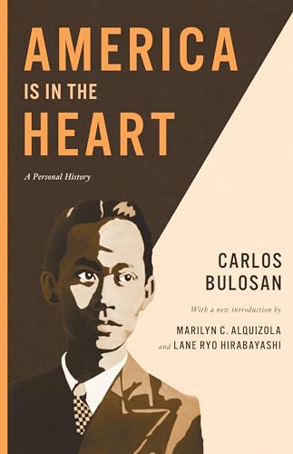 Book cover: “America Is in the Heart” by Carlos Bulosan, portrait.