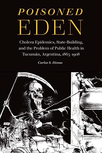 Book cover: “Poisoned Eden” with skeletal Grim Reaper illustration.