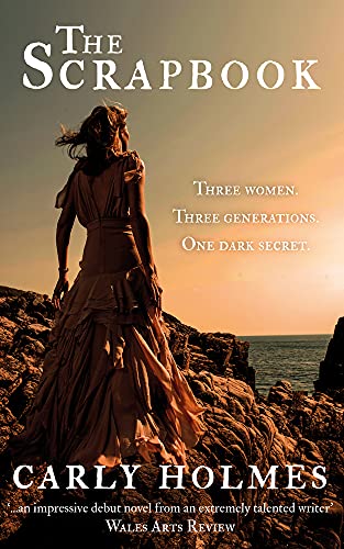Book cover: woman in long dress standing on rocky coastline.