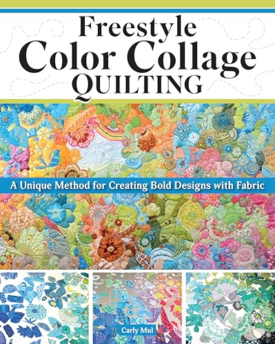 Book cover featuring a colorful, floral fabric collage quilt.