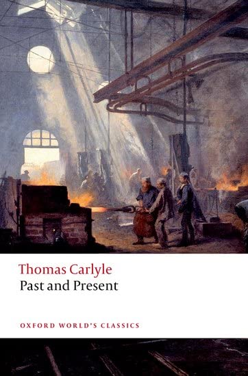 Book cover: “Past and Present” by Thomas Carlyle, industrial scene.