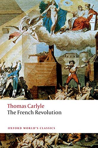 Book cover featuring a historical painting of the French Revolution with a guillotine scene.