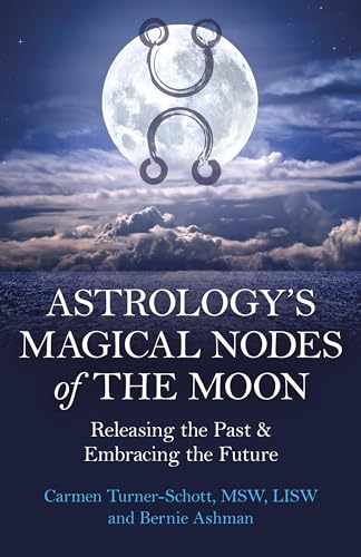 Book cover with a full moon and abstract nodal symbol illustration.