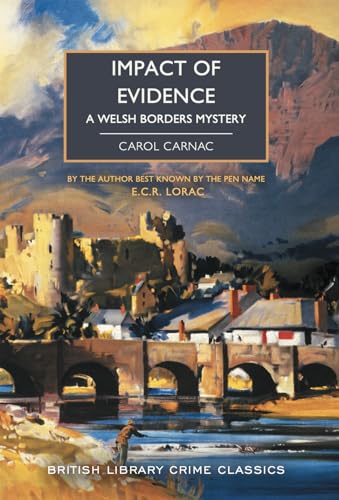 Vintage book cover: “Impact of Evidence” with castle and bridge scene.