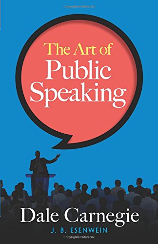Book cover featuring a speech bubble, a speaker at a podium, and an audience.