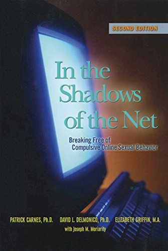 Book cover: "In the Shadows of the Net" with a computer monitor image.