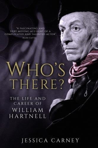 Book cover for Who's There featuring a portrait of actor William Hartnell.