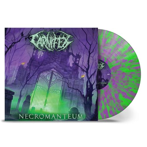 Carnifex "Necromanteum" vinyl record with gothic graveyard album art.