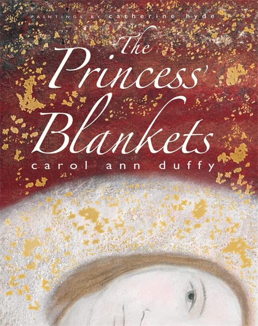 Book cover for "The Princess' Blankets" with red and gold textures.