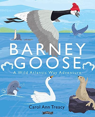 Book cover featuring a goose with a red hat and ocean animals.