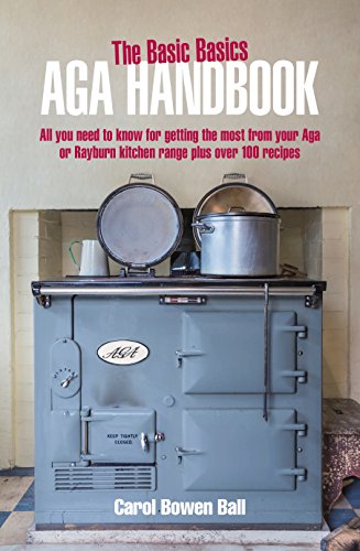 Book cover featuring a large, blue Aga range cooker with pots on top.