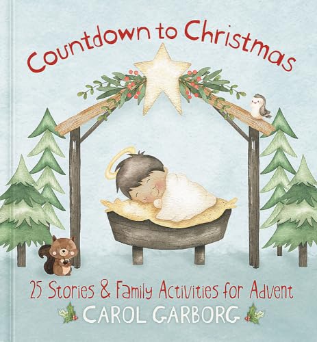 Book cover depicting baby Jesus in a manger with woodland creatures.