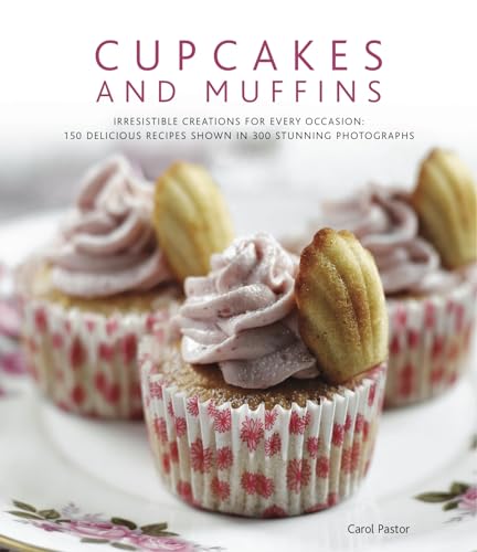 Cookbook cover featuring cupcakes and muffins with pink and gold frosting.