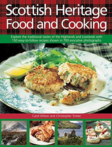 Book cover titled Scottish Heritage Food and Cooking featuring a plate of fish cakes.