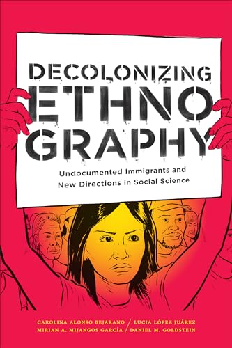 Book cover: “Decolonizing Ethnography” with illustration of faces and raised hands.