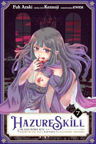 Manga cover: wounded young woman with dark hair, purple cloak, and title text.