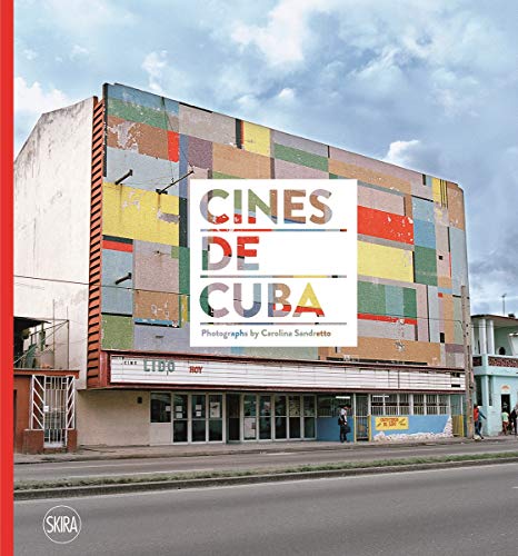 Book cover featuring a colorful, patterned facade of a Cuban cinema.