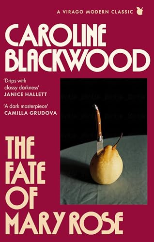 Book cover: "The Fate of Mary Rose" with a pear and knife image.
