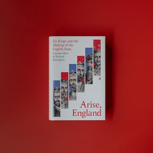 Book cover: “Arise, England” with portraits of six kings.