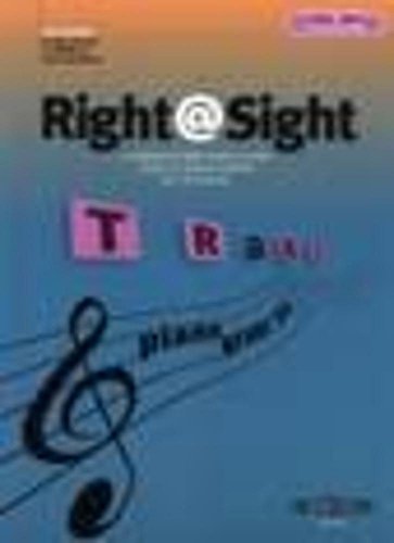 Music education book cover with treble clef and colorful letters.