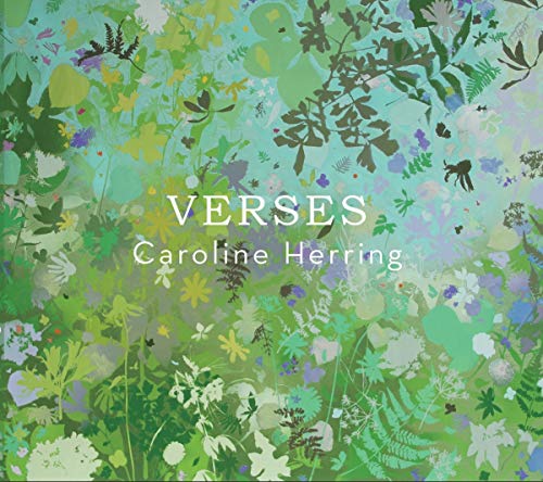 "Album cover with 'Verses' and 'Caroline Herring' text on a floral green background."