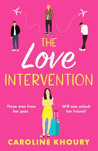 Book cover with illustrated people, airplanes, and bold pink and white text.