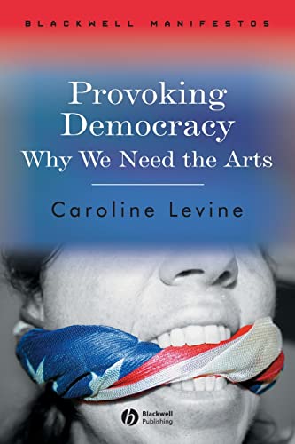 Book cover: "Provoking Democracy" with a gagged face below the title.