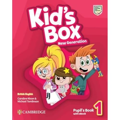 Kid's Box Level 1 Pupil's Book cover with cartoon children and text.