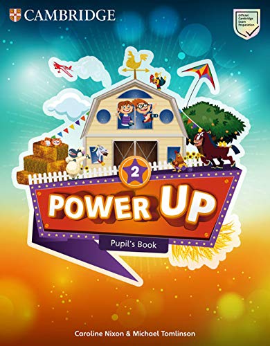 Power Up Level 2" Pupil's Book cover with farm scene and colorful design.