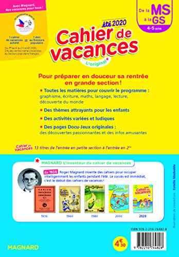 Caroline Thierry - Cahier de vacances 2020, de la MS vers l