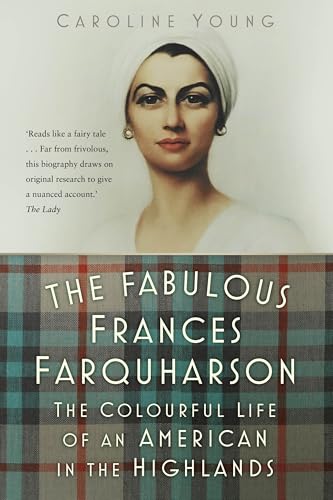 Book cover featuring a portrait of Frances Farquharson over a blue and red tartan background.