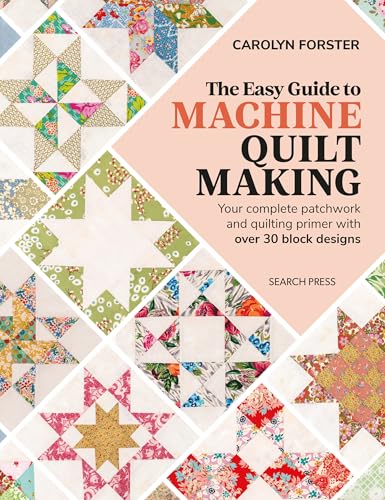 Book cover featuring colorful patchwork quilt blocks and title text.