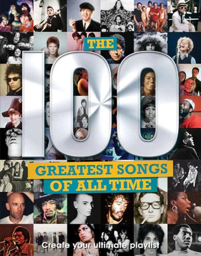 Collage of musicians with large silver numbers "100" and text title.