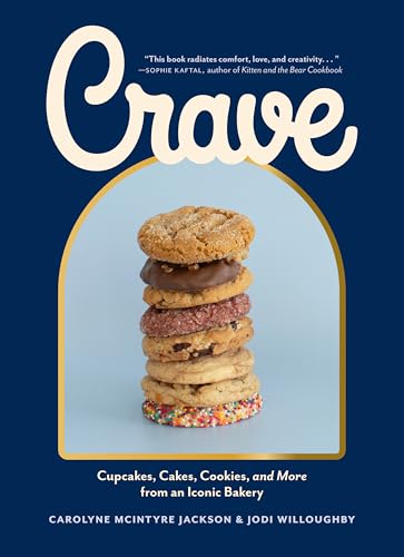 Book cover for “Crave” featuring a stack of colorful cookies.