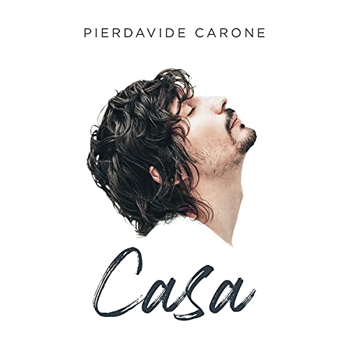 Album cover for "Casa" by Pierdavide Carone, featuring a man looking upwards.